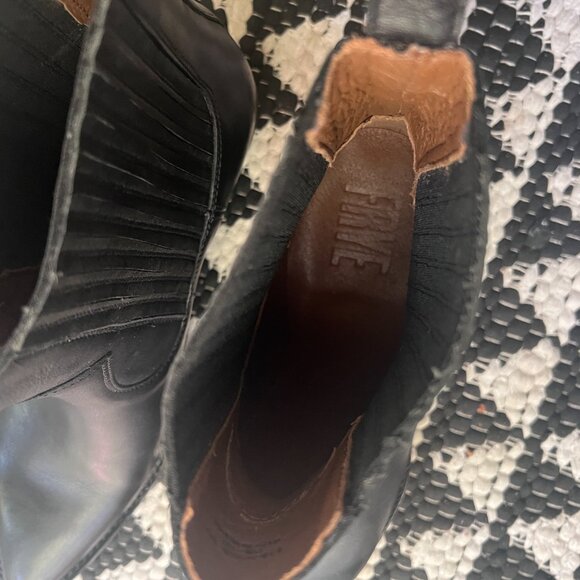 Frye Sacha Chelsea Bootie in Black Leather - Picture 3 of 6